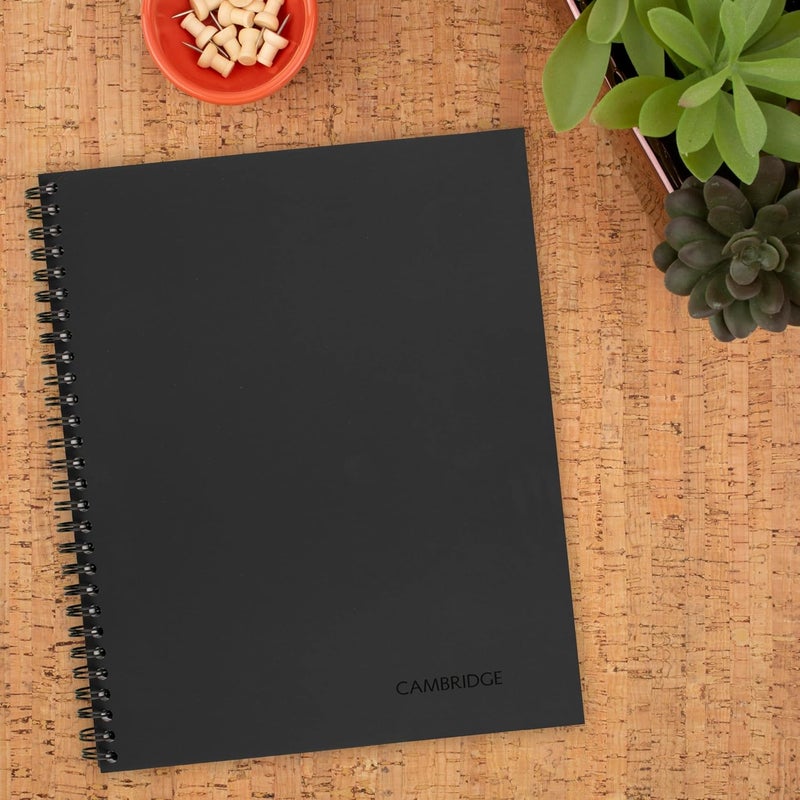 Cambridge 06132 Side Bound Guided Business Notebook - Linen Cover, 80 Sheets, 11 x 8 1/4 Inches - Image 2